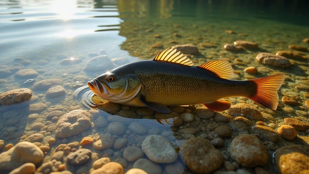 smallmouth bass spawning temperature range