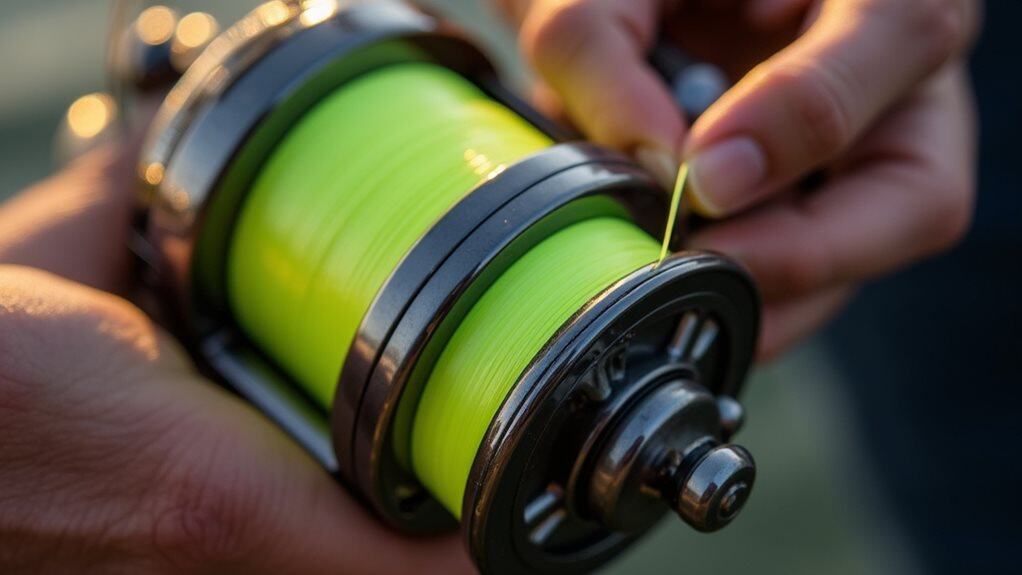 baitcaster reel line technique