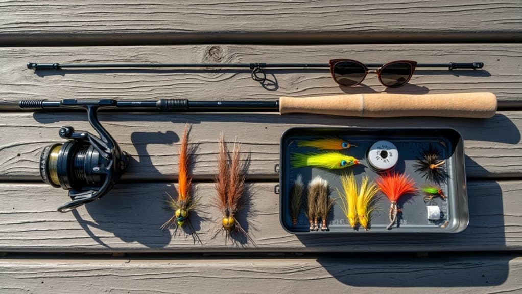 bass fly fishing setup