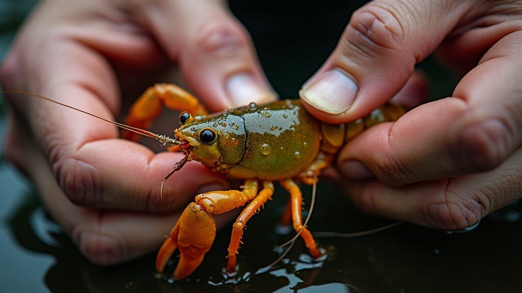 crawfish rigging hook placement