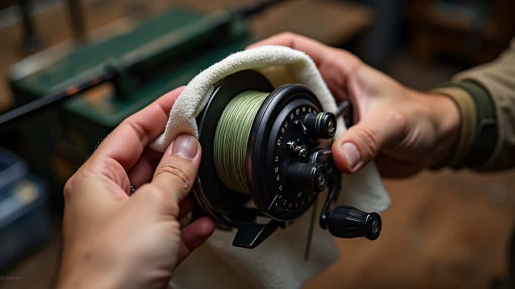 align guides secure reel