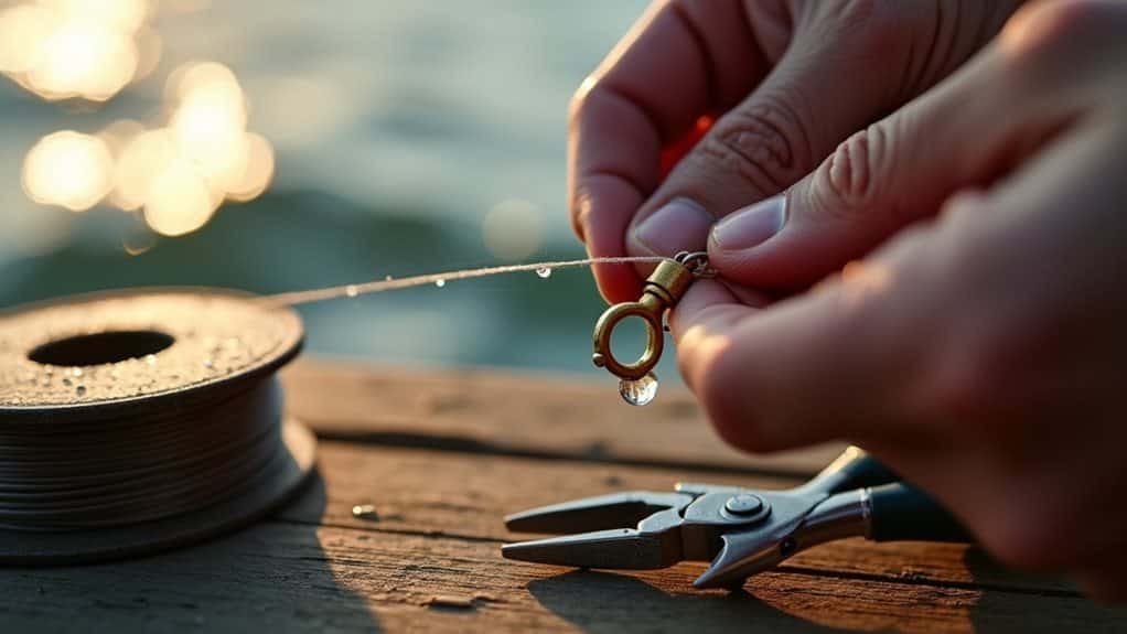 attach swivel using clinch knot