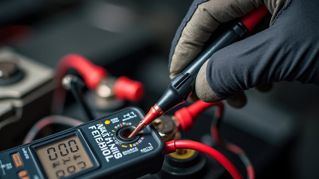 confirm polarity with multimeter