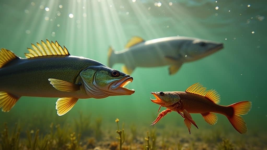 crawfish predators among fish