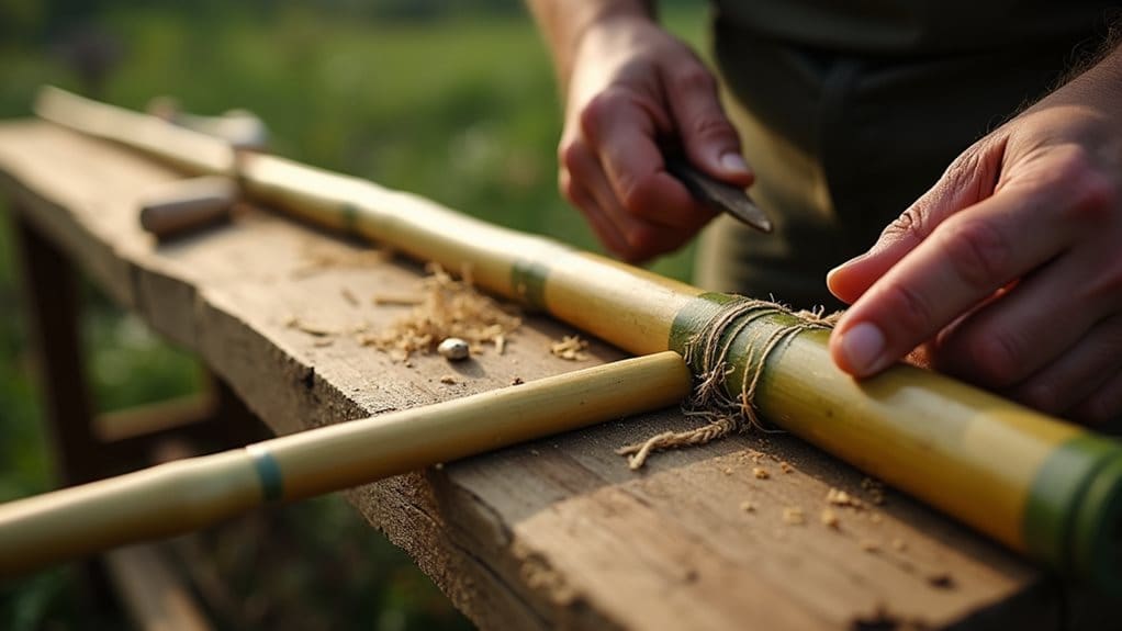 handcrafted split cane bamboo rod
