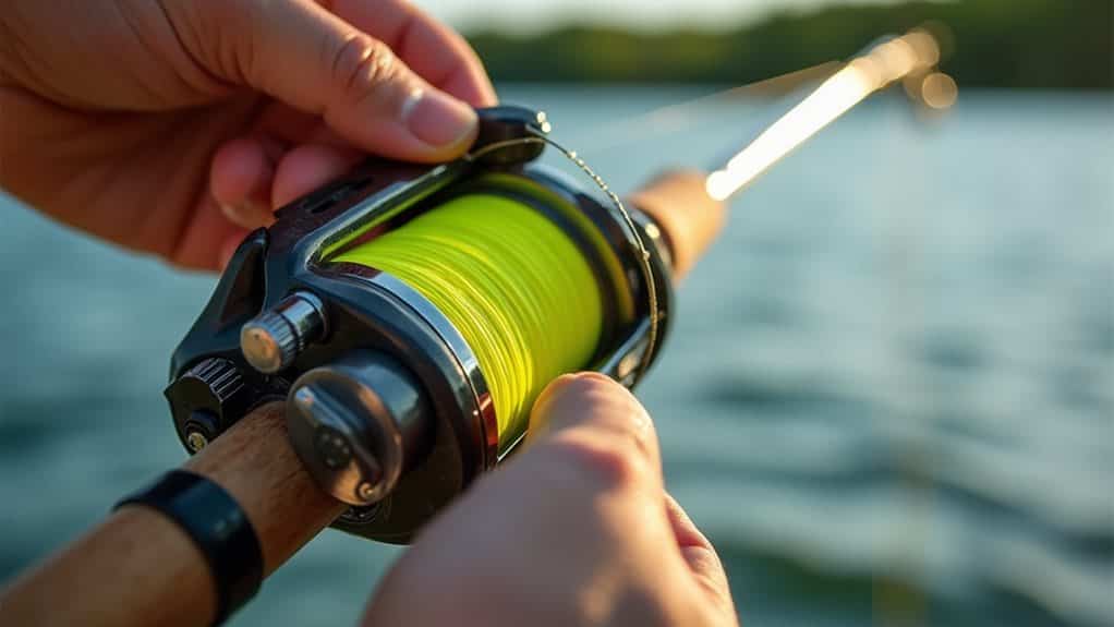 spooling braid on baitcaster