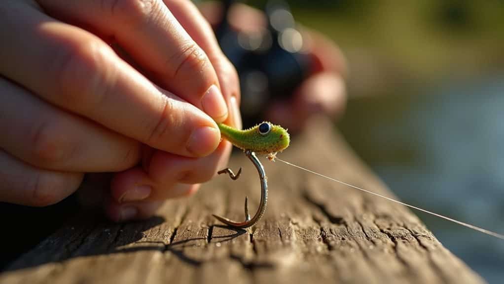 weedless texas rigged softbait