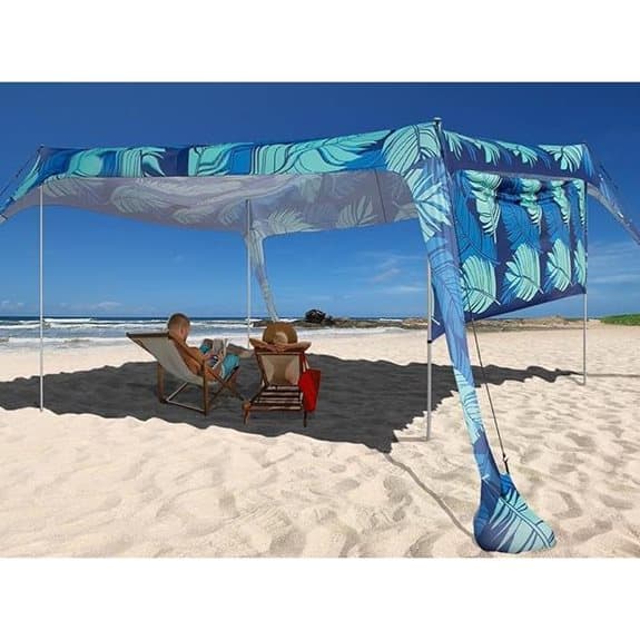 Beach Canopy Tent 10x10FT with Sidewalls UPF50