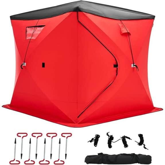Albott Insulated Pop-Up Ice Fishing Tent (3-4 Person)