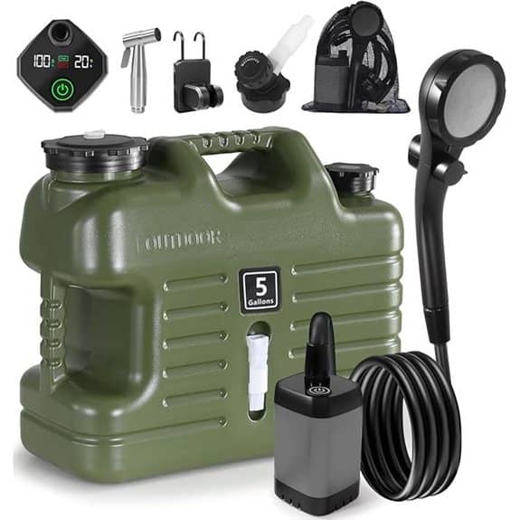 Portable Camping Shower with 5 Gallon Water Jug