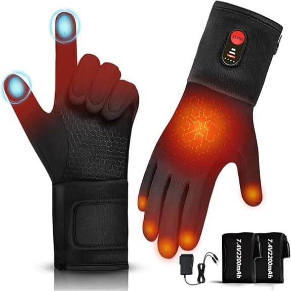 Heated Glove Liners with 3 Temperature Levels