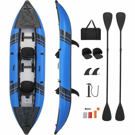 SAFSTAR Inflatable 2-Person Kayak with Accessories