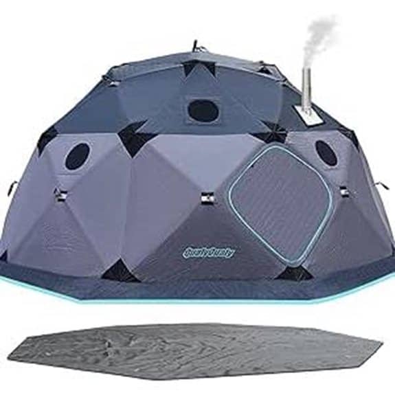 QualyQualy Insulated Pop-Up Ice Fishing Tent 8-10 Person