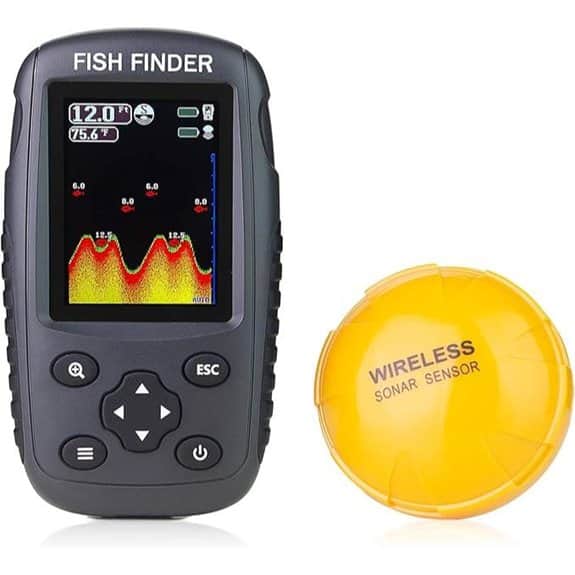 Portable Wireless Fish Finder with LCD Display