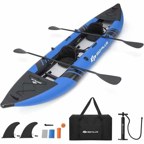 Goplus Inflatable 2-Person Kayak Set for Adults