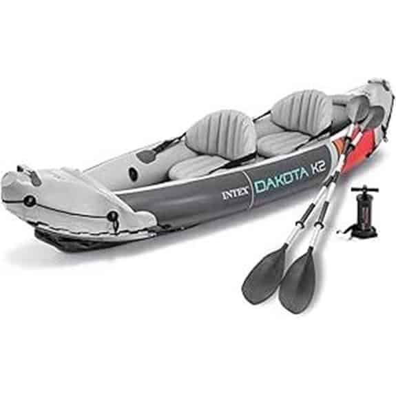 INTEX 2-Person Inflatable Kayak Set Dakota K2 with 86in Oars and Pump