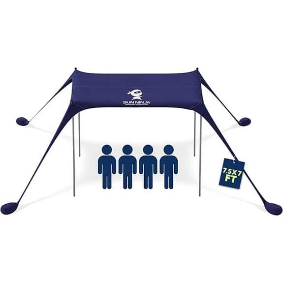SUN NINJA Beach Tent Sun Shelter UPF50