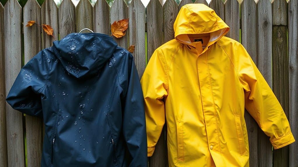 choose water resistant for light rain