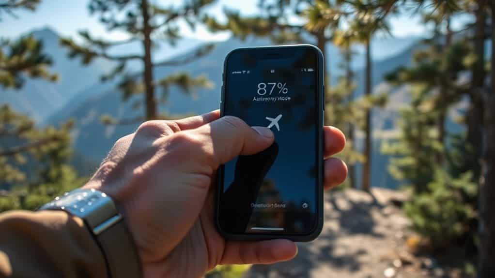 enable airplane mode before hiking