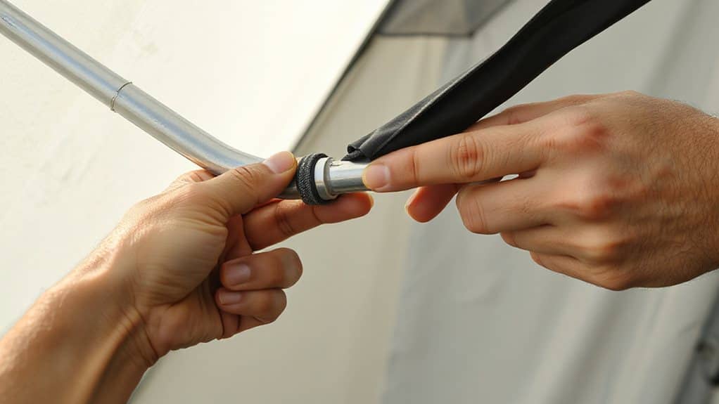 insert all pole segments fully