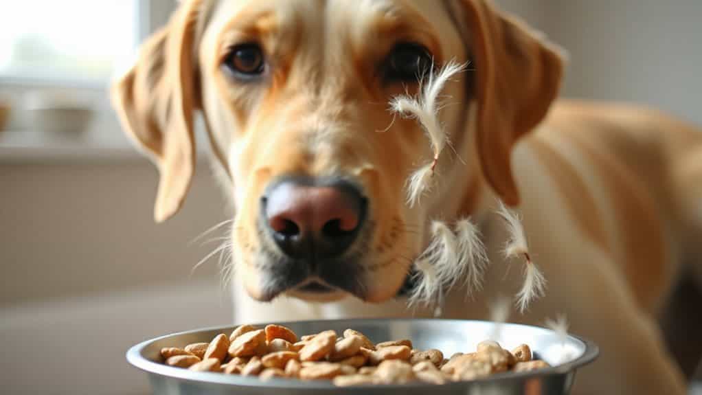 diet influences labrador shedding