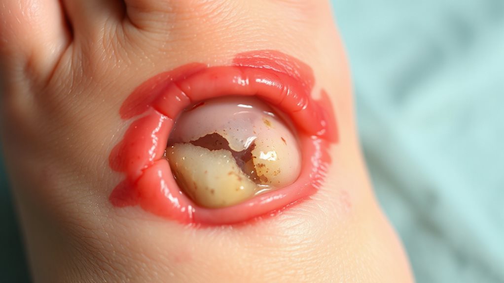 pus spreading redness warmth