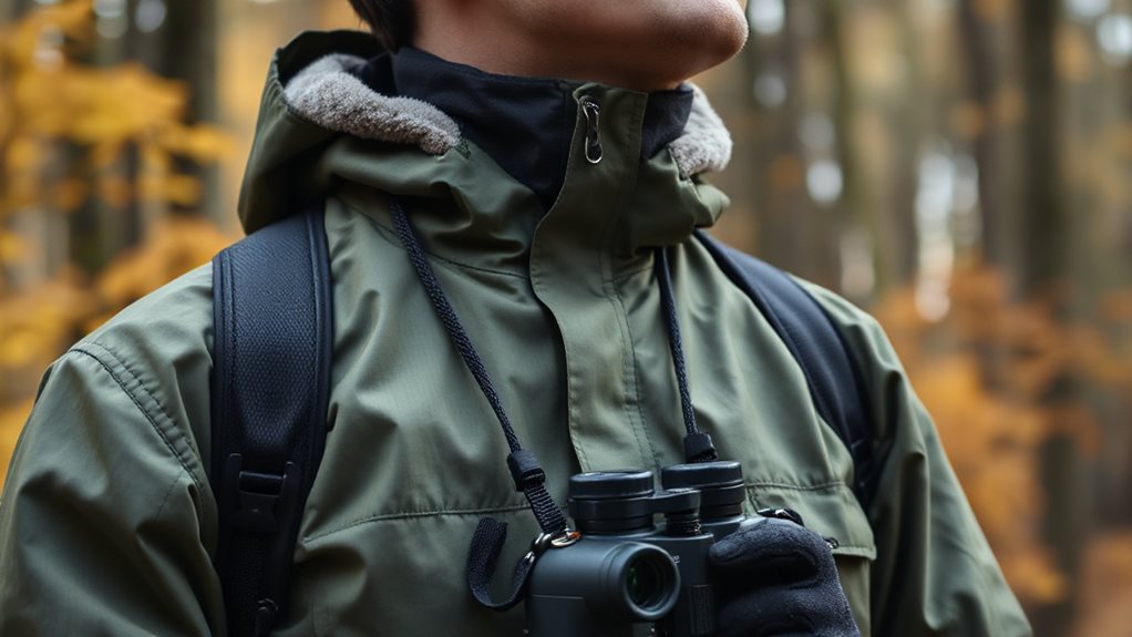 adjustable neck strap weather ready layering