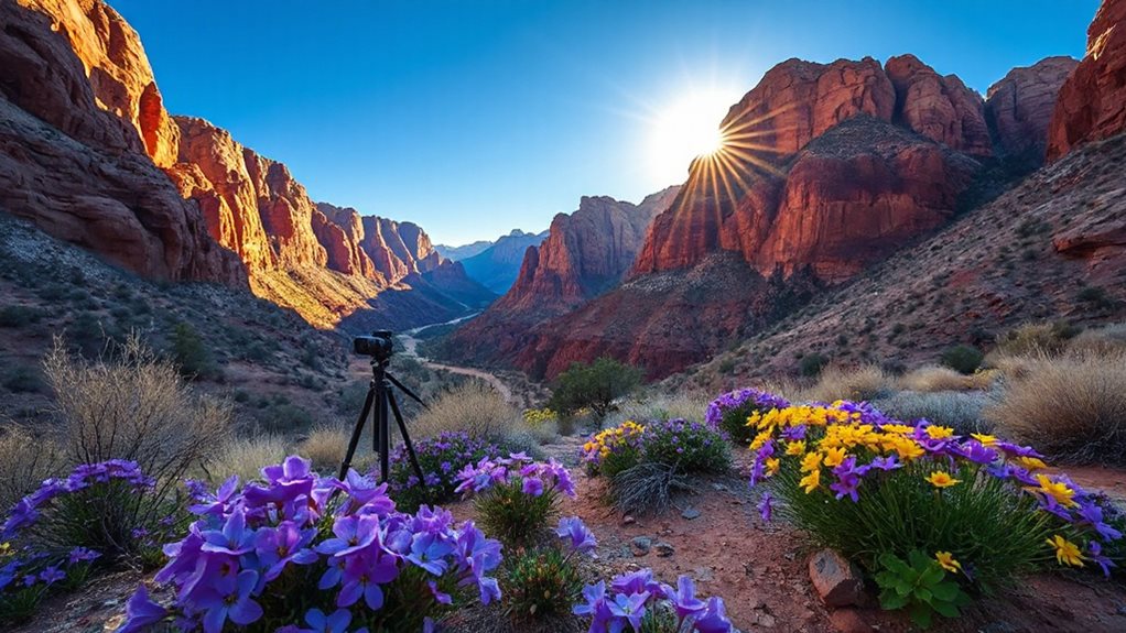 april wildflowers temps trails tips