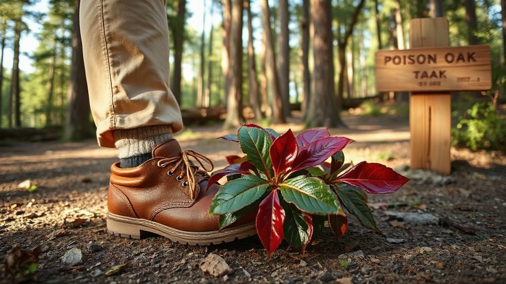 avoid poison oak while hiking