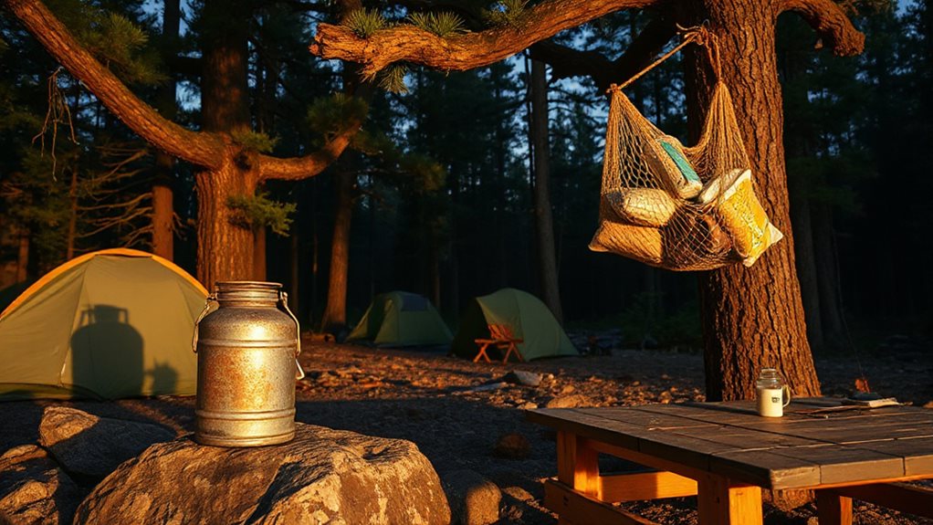 bear safe food storage distances and setup