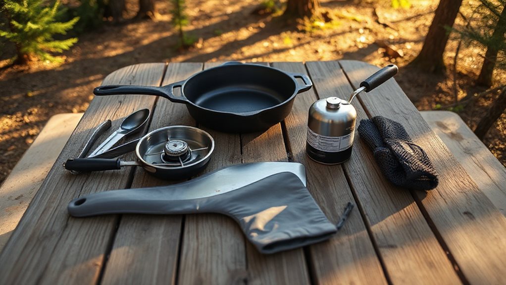 camping kitchen gear fuel cookware and basics