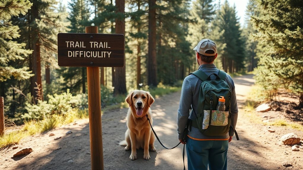 choose trail suited to dog fitness