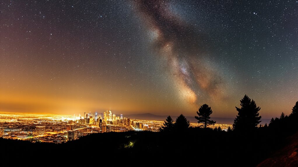 city lights erase star brightness nightly