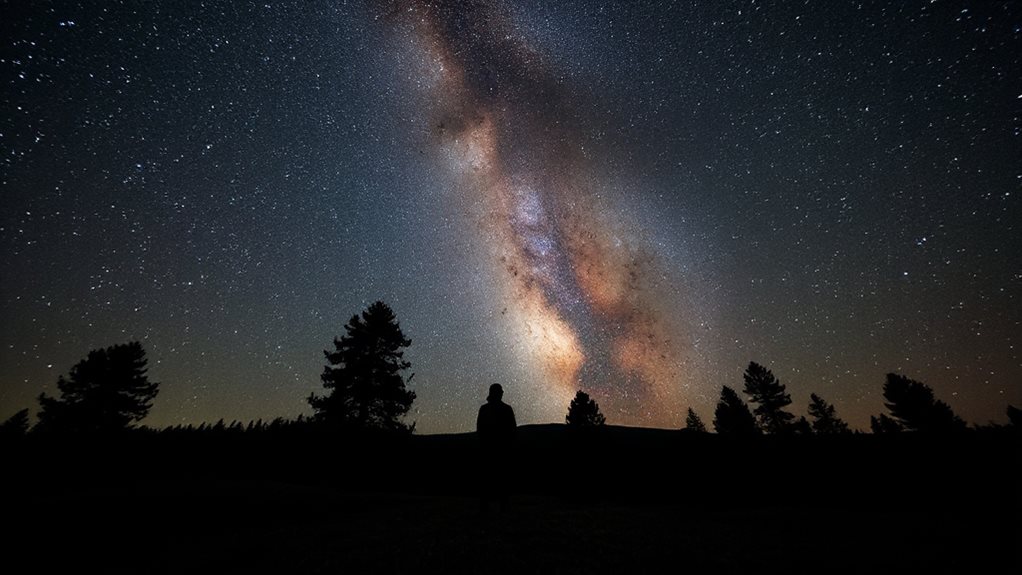 clear high contrast dark skies