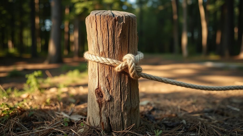 clove hitch secures rope quickly