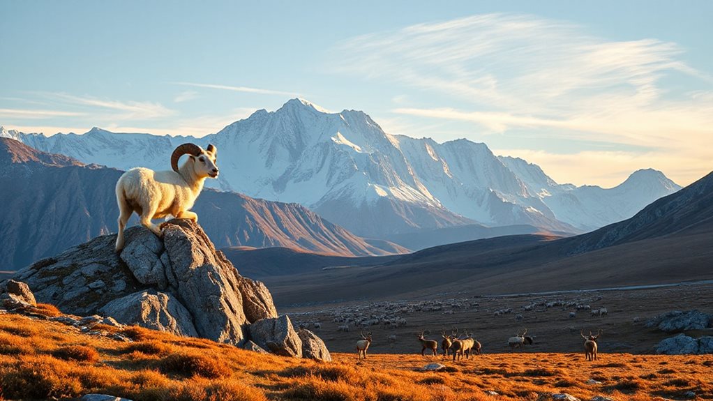 dall sheep and caribou vistas