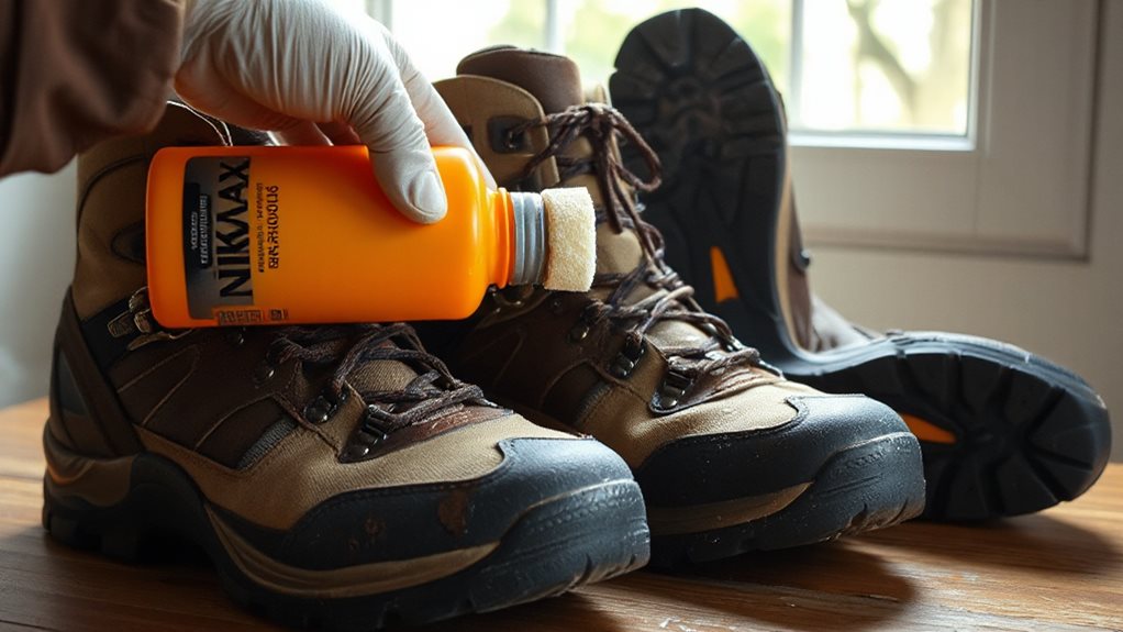 damp boots fabric leather proofing