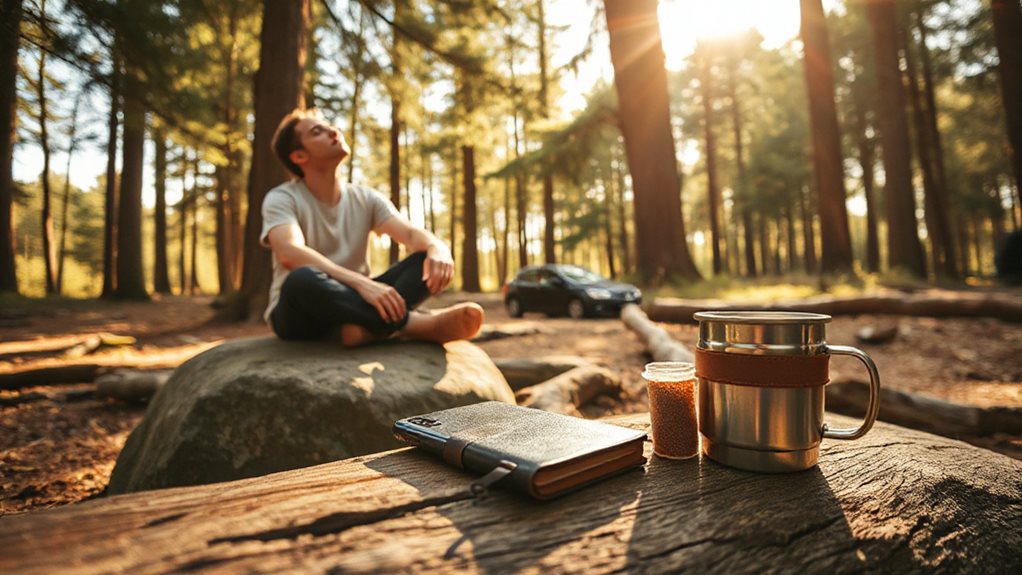 disconnecting from tech outdoors