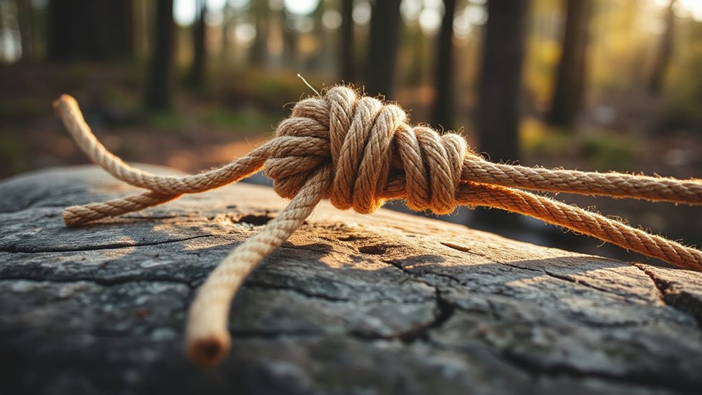 double sheet bend for unequal ropes