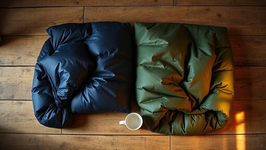 down vs synthetic warmth care