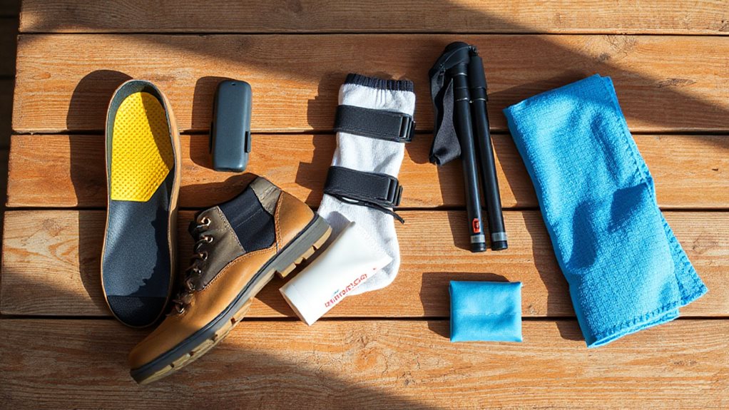 ergonomic insoles and trekking poles