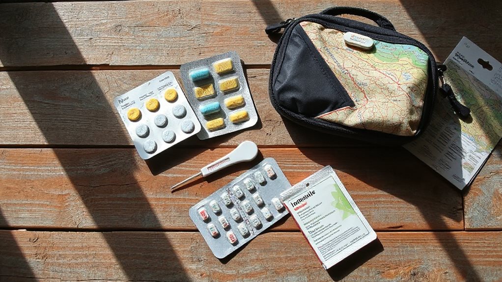 fever diarrhea allergy meds packed