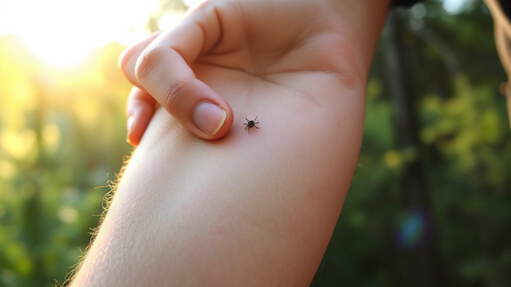 full body tick checks daily