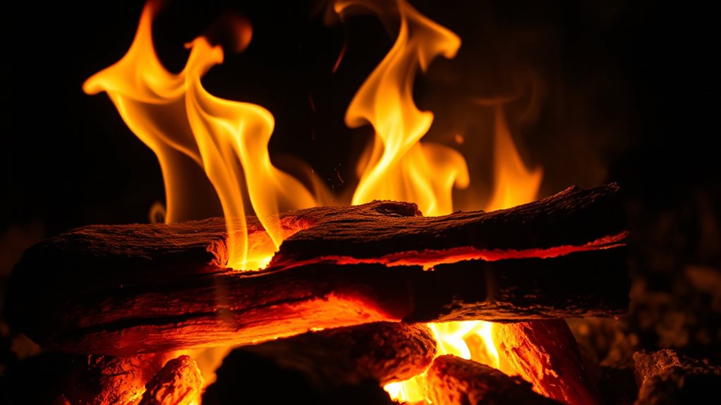 heat wood air crackle