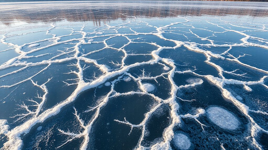 ice forms from surface downward