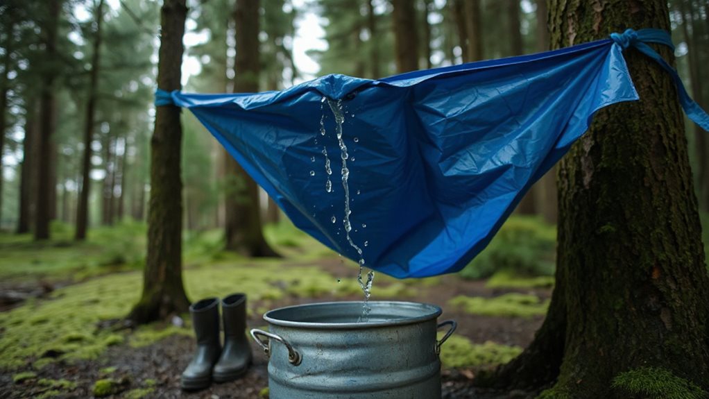 low budget improvised rainwater collectors