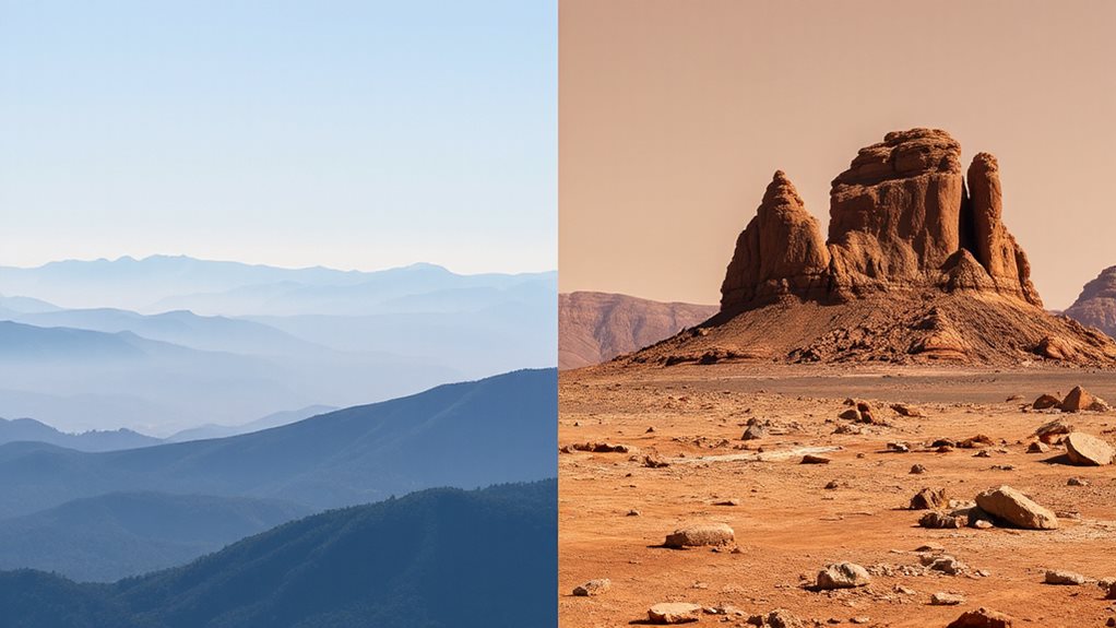 mars s thin dust scattering reddens haze