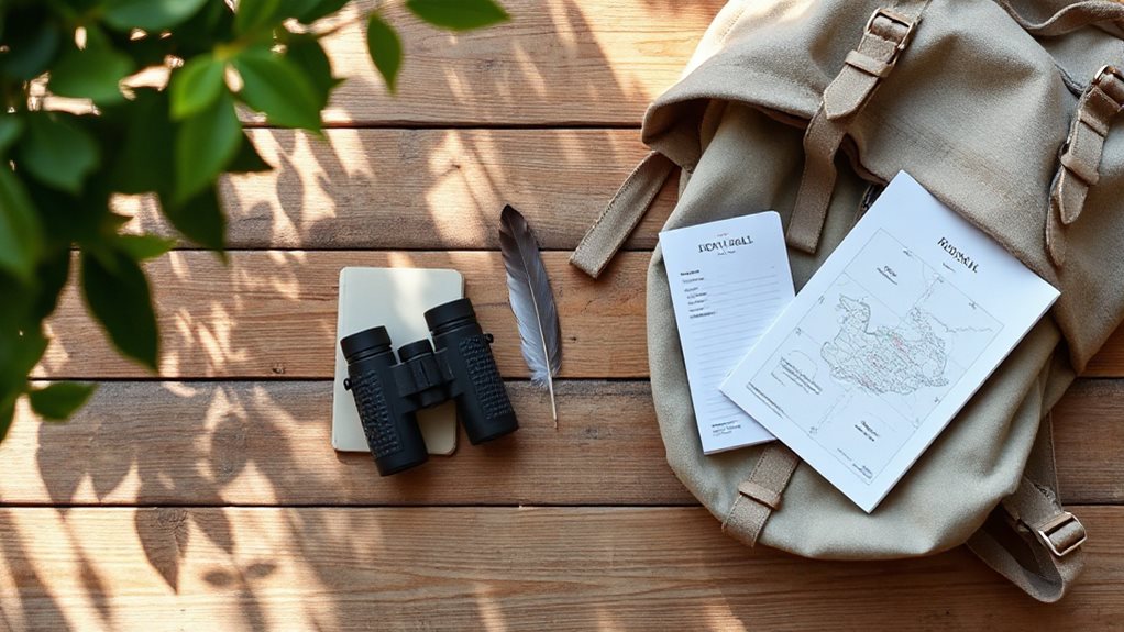 minimalist day pack birding essentials organized
