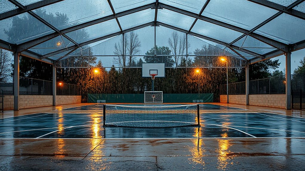 modular shelter versatile rain play surface