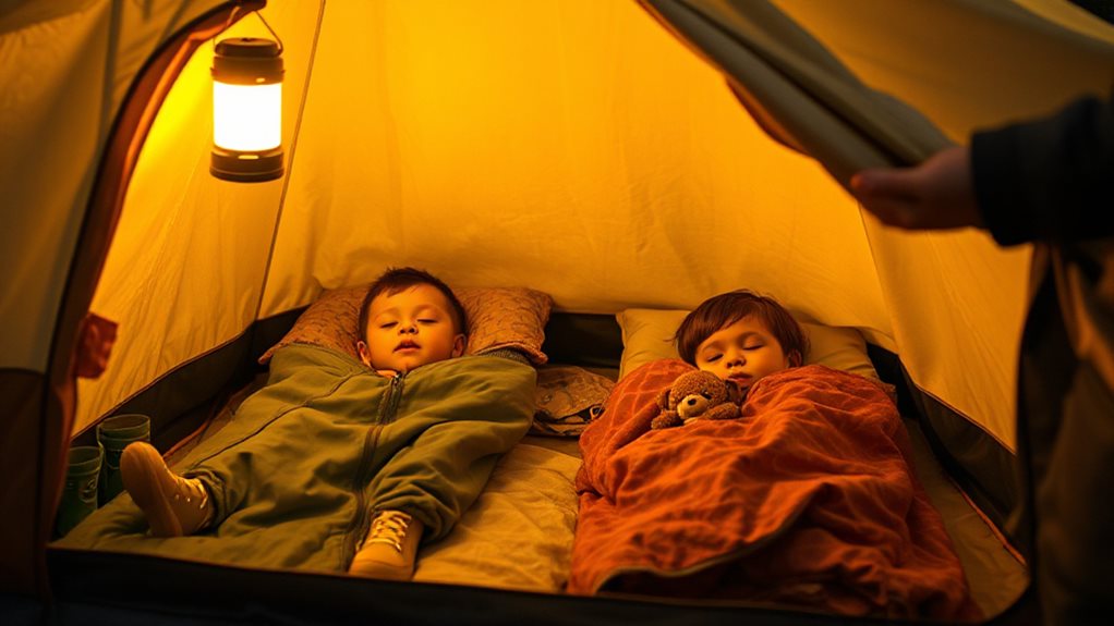 night time camping comfort safety